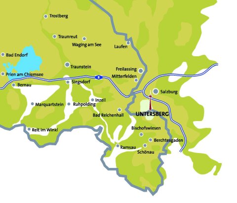 Versorgungsgebiet DVB-T Berchtesgadener Land (Quelle: Projektbro DVB-T Bayern)